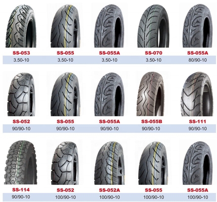 10インチモーターサイクルのチューブレスタイヤ3.50-10 6PR/8PR 負荷QTY/40'HQ 重用用13000PCS
