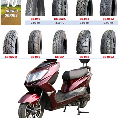 10インチモーターサイクルのチューブレスタイヤ3.50-10 6PR/8PR 負荷QTY/40'HQ 重用用13000PCS
