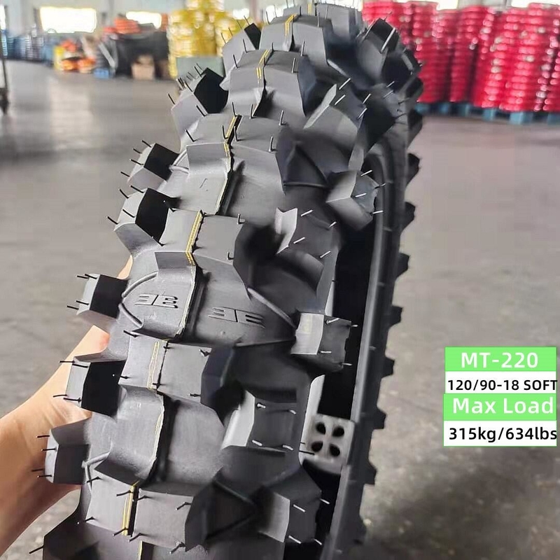 6PR/8PR モーターサイクルのソフトオフロードタイヤ 120/90-18 120/100-18 280kpaの空気圧