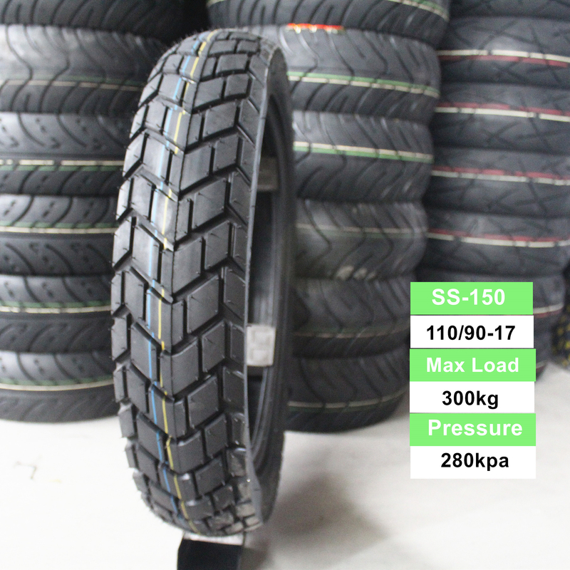 110/90-16 110/90-17 35%~45%のゴム含有量を持つモーターサイクルのチューブとチューブレスタイヤ